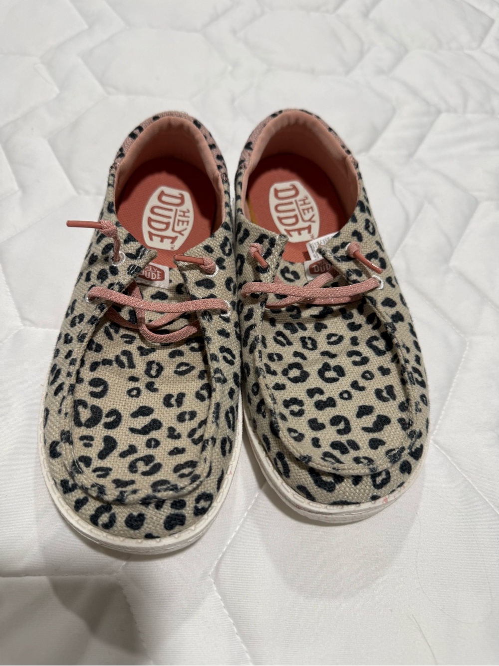 Hey Dude Kids' Cheetah Print Slip-On Shoes in Pink